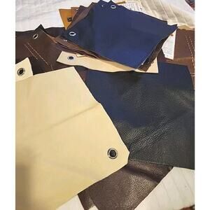 Leather Salesman Sample Swatches 46 Samples 11 x12 Lazy Boy Craft Sewing